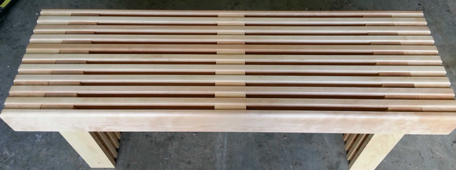 Banc en bois franc