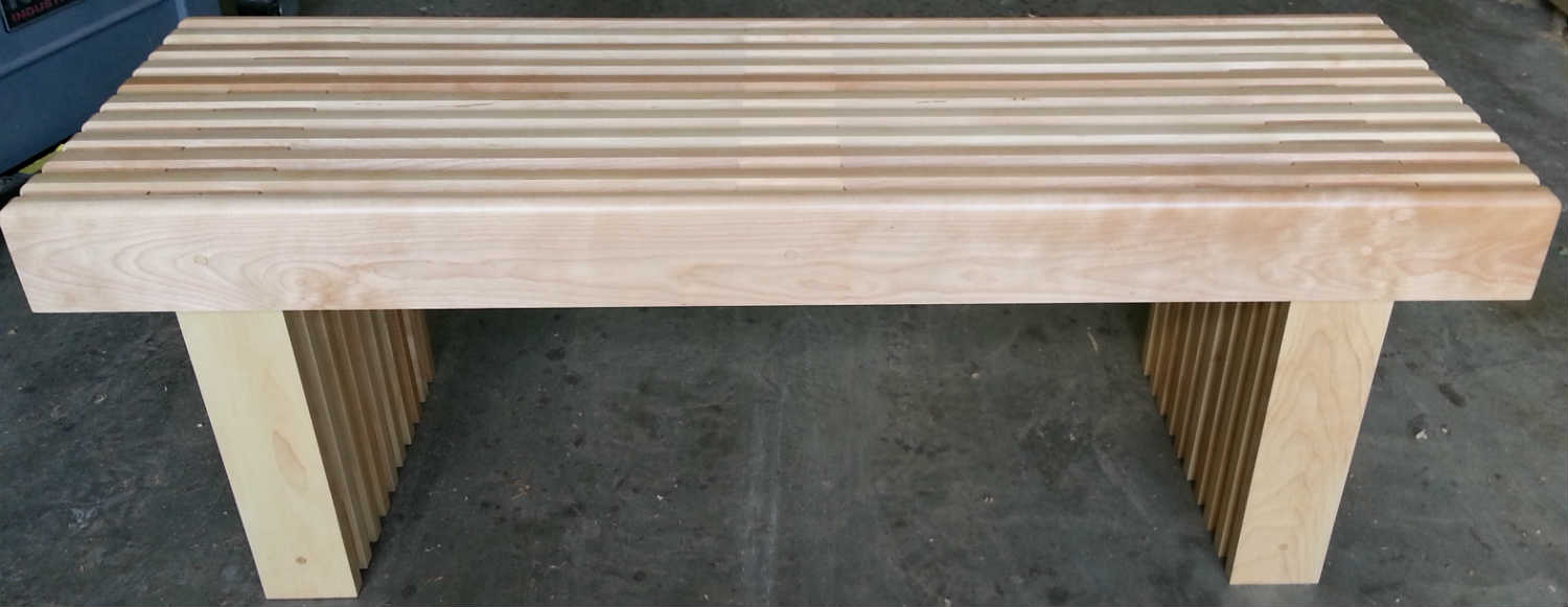 Banc en bois franc
