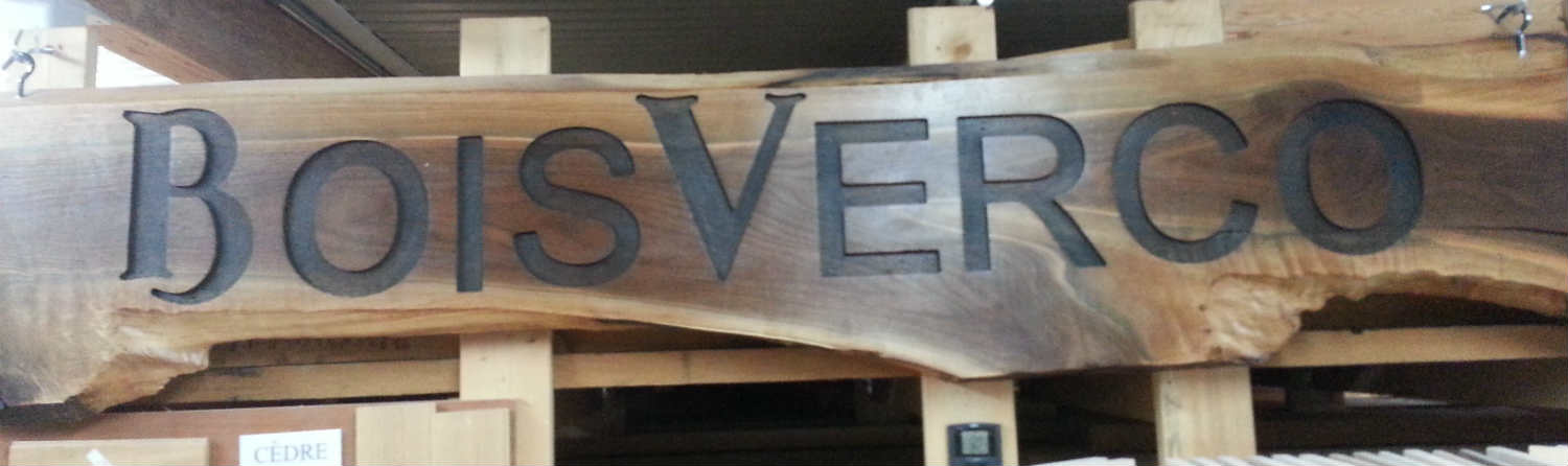 Enseigne Boisverco gravée
