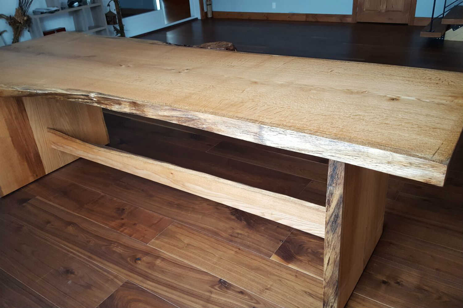 Îlot live edge — en atelier